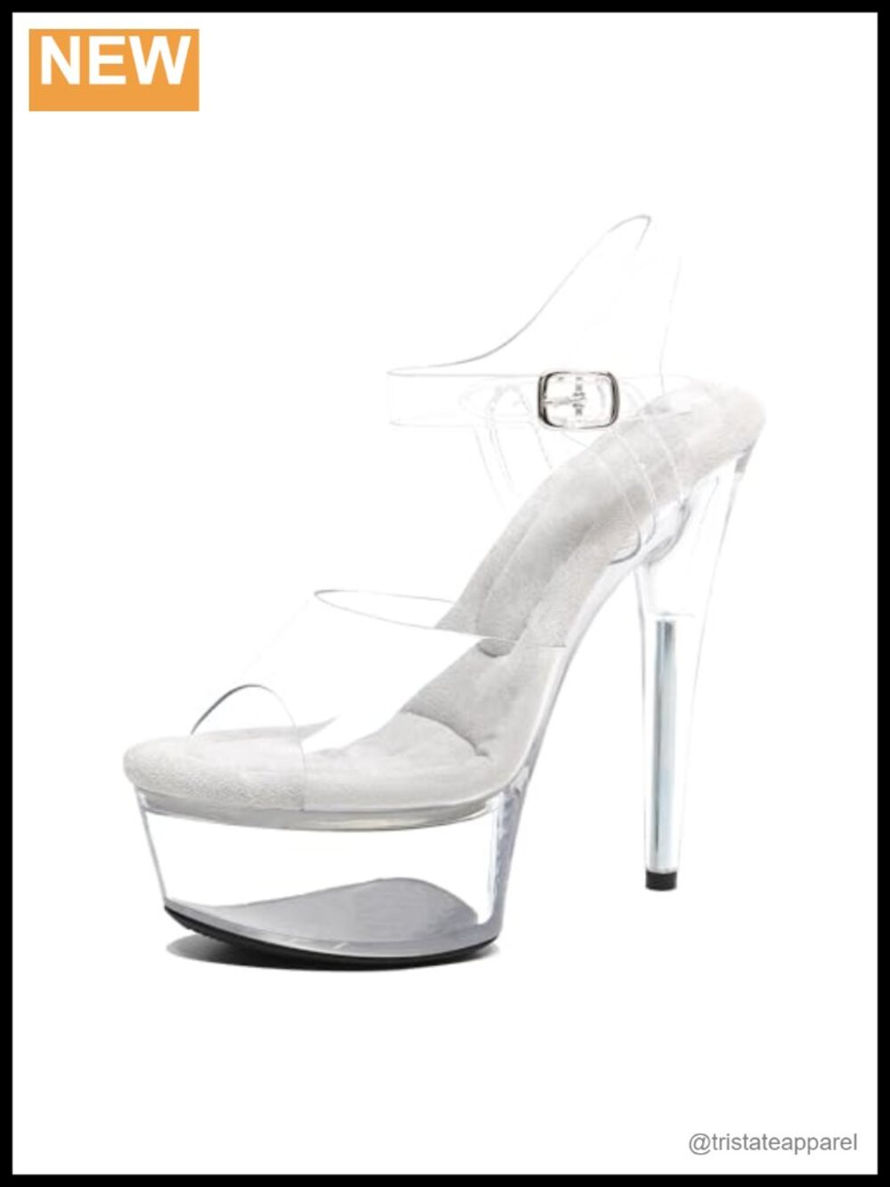 Women's 6" Stiletto Platform Ankle Strap Heels Pole Dance Sandals